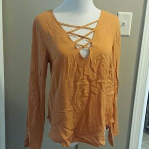 Criss cross strappy top